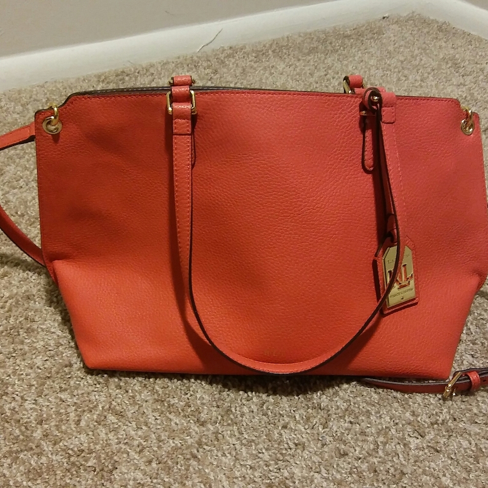 RLL Leather Purse w Handles & Crossbody